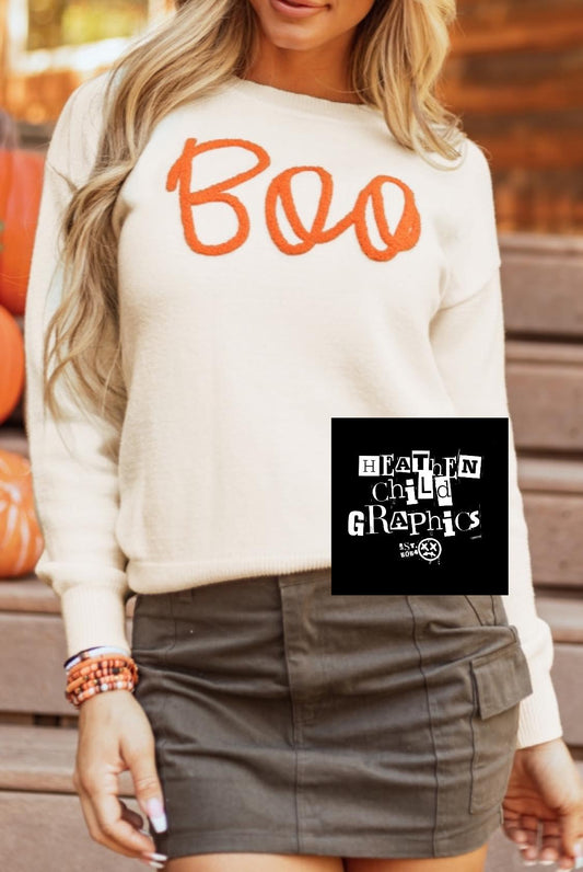 KNIT BOO SWEATER